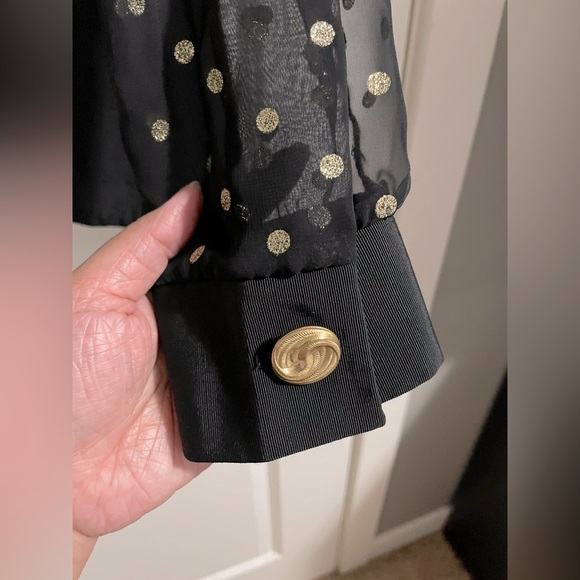 Black Chiffon Blazer - Picture 3 of 6